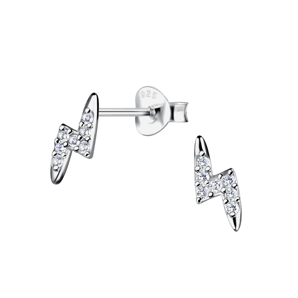 Puces d'oreilles éclair en argent