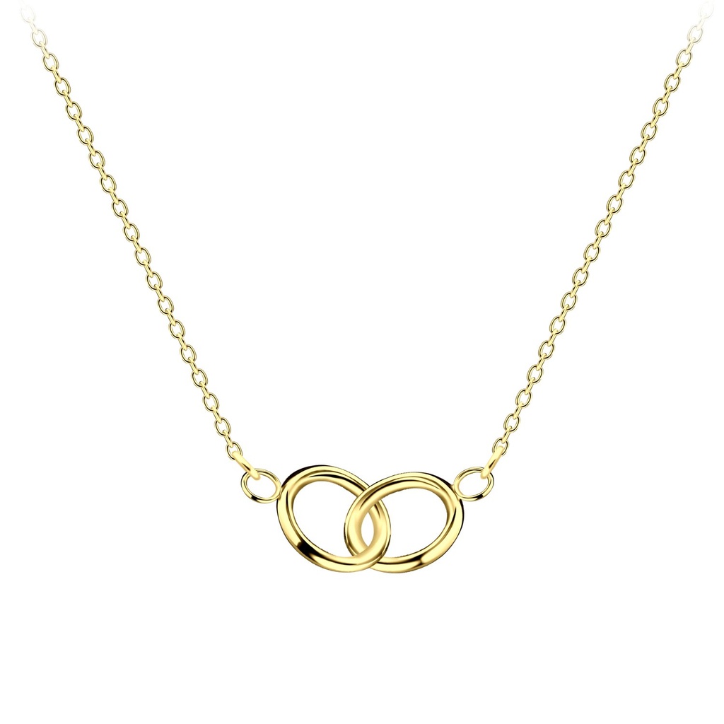 Silver Double Circle Necklace