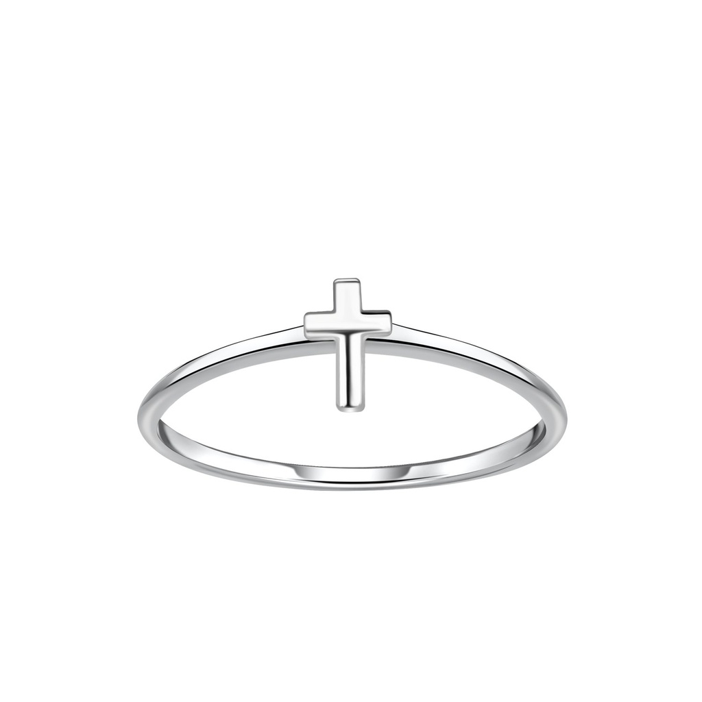 Bague croix en argent