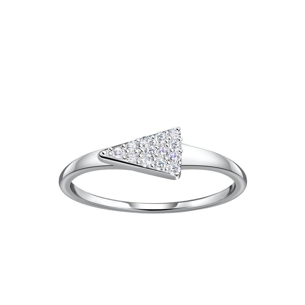 [10032686] Bague triangle en argent (EU 52 / US 6)