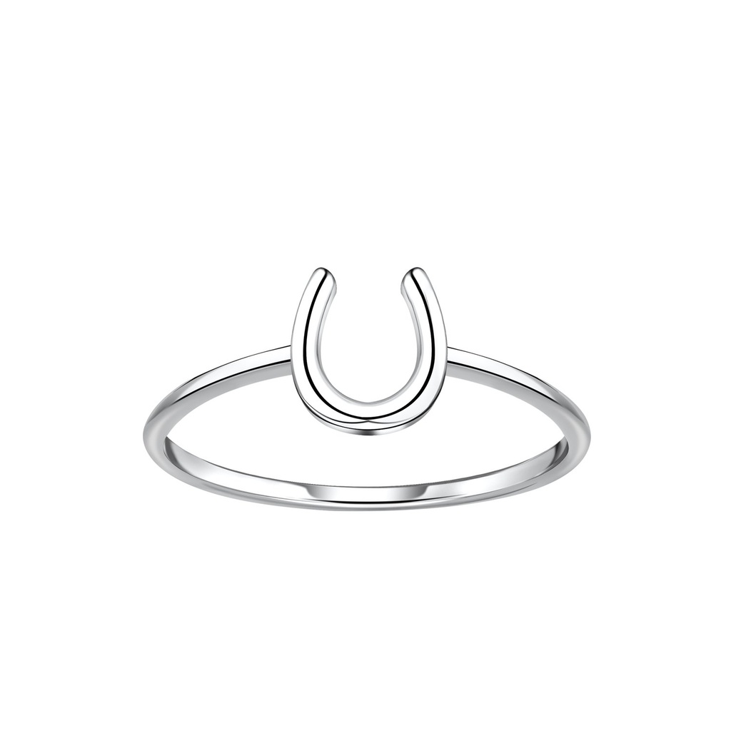 [10035462] Silver Horseshoe Ring (EU 52 / US 6)
