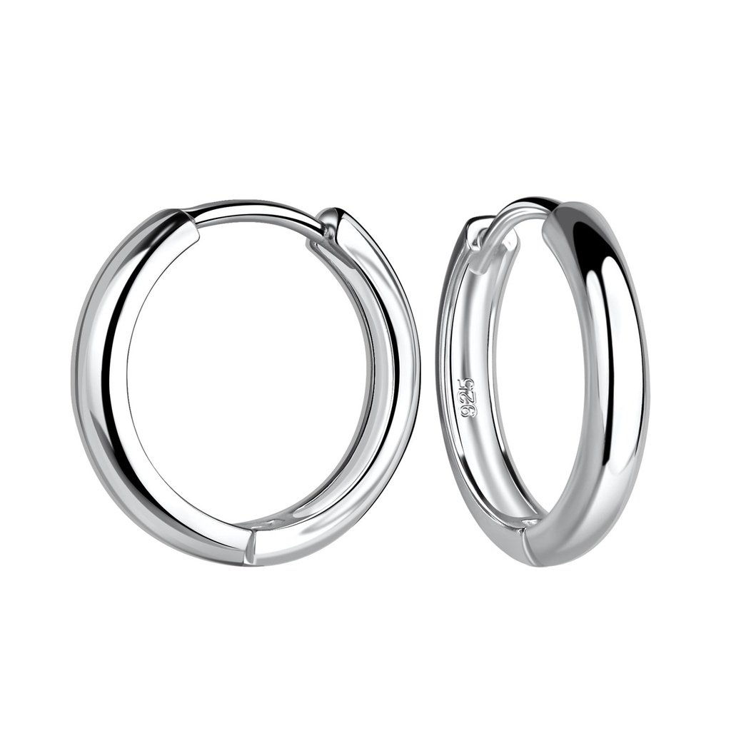 [10033372] 16mm Silver Huggie Earrings