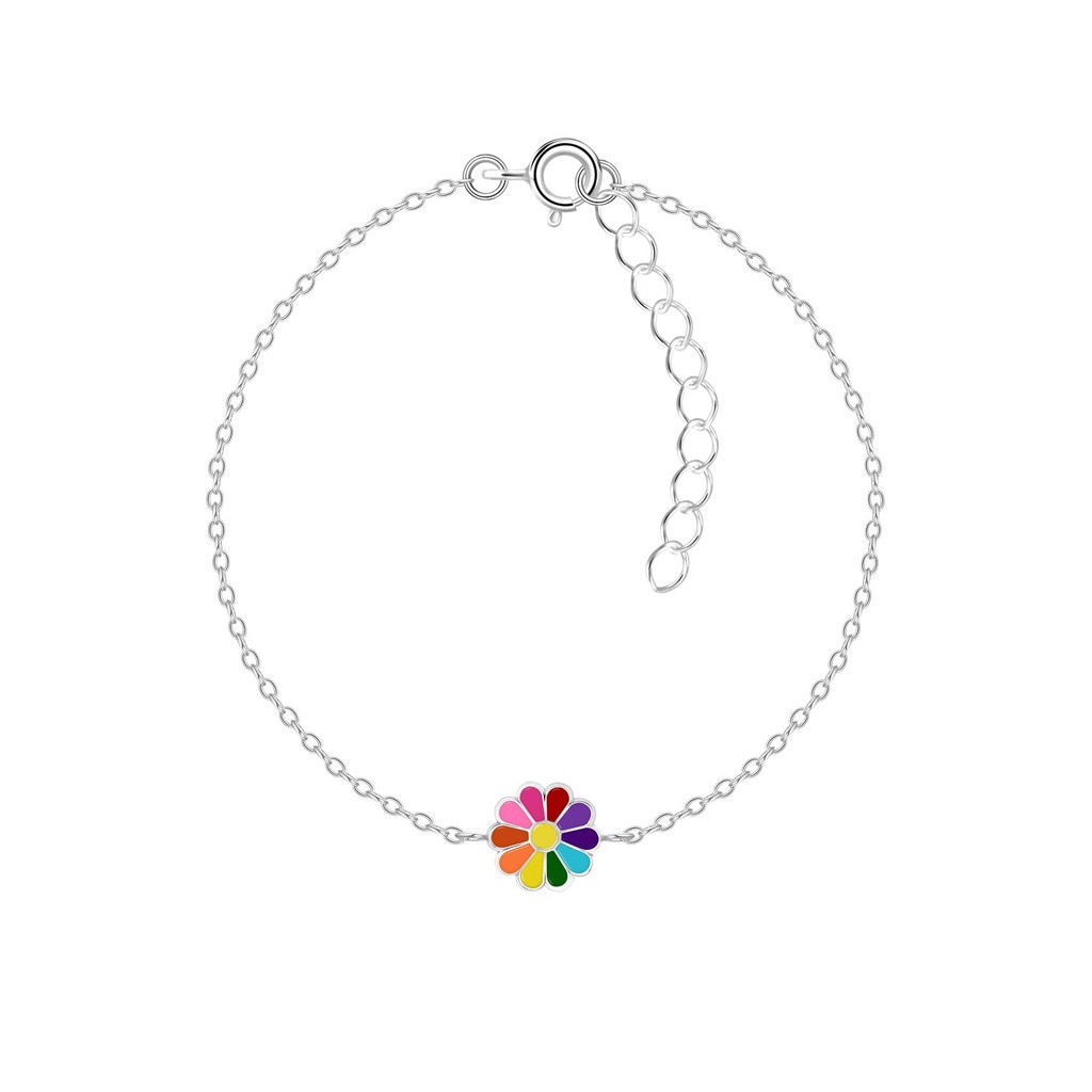 Bracelet fleur marguerite en argent