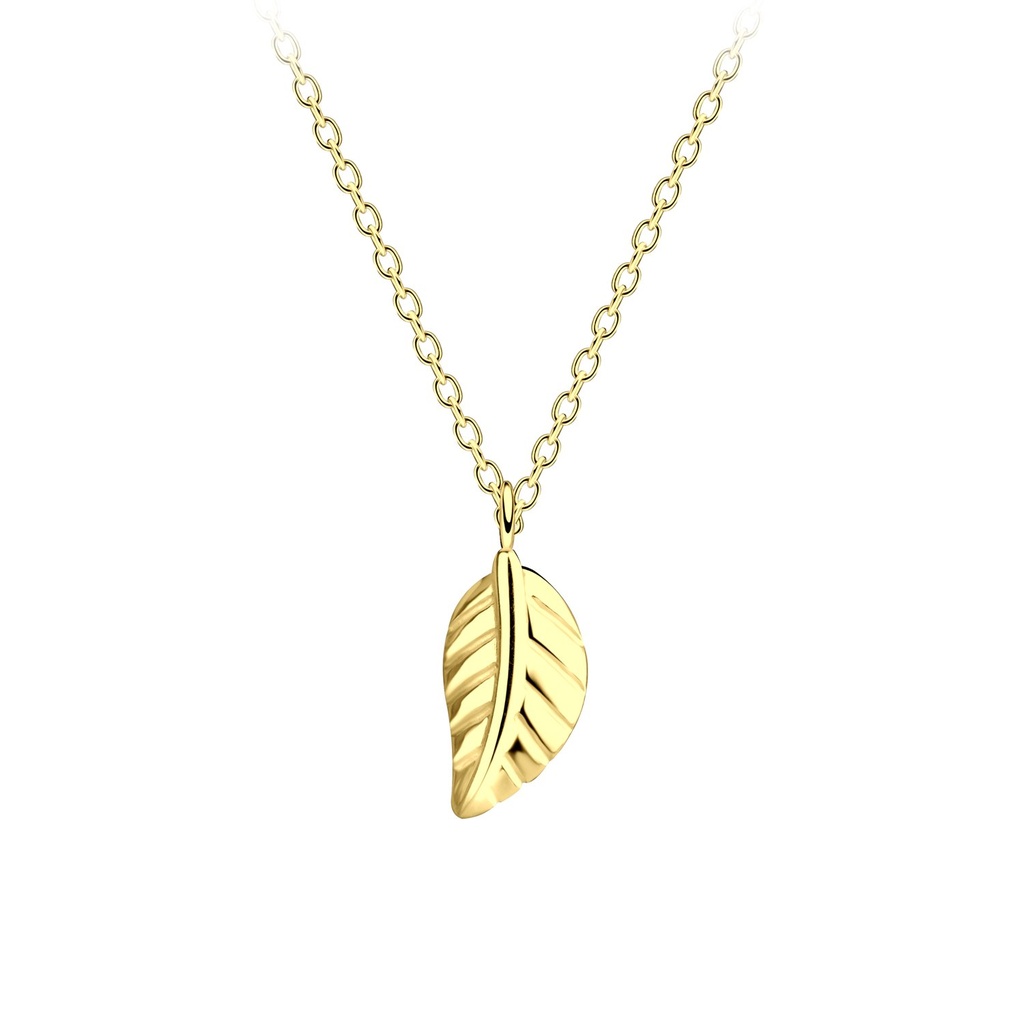 Collier feuille en argent