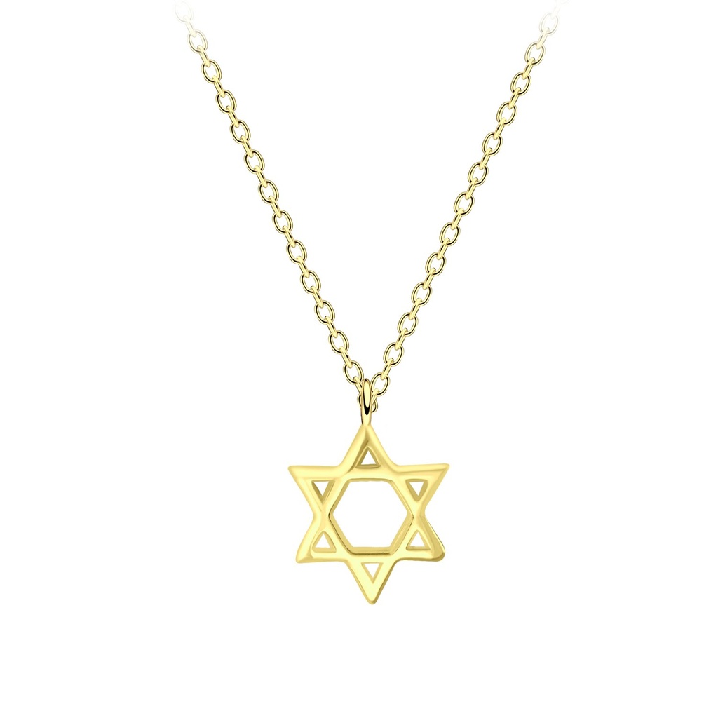 [10032904] Collier étoile de David en argent