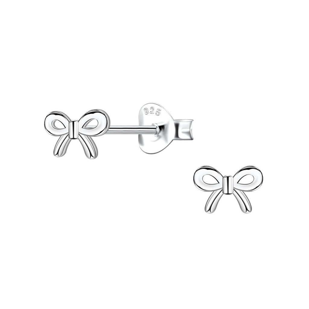 Puces d'oreilles nœud en argent