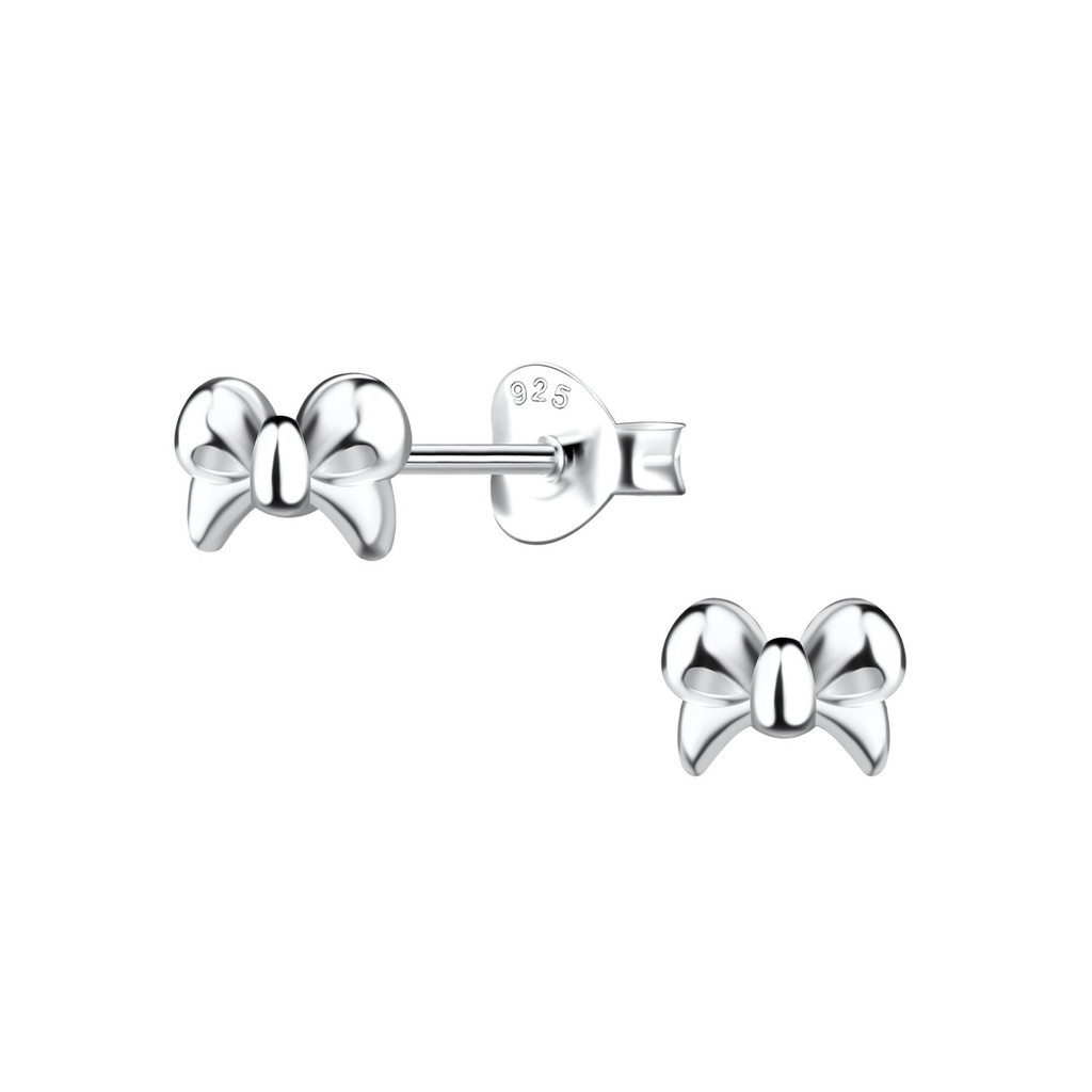 Puces d'oreilles nœud en argent