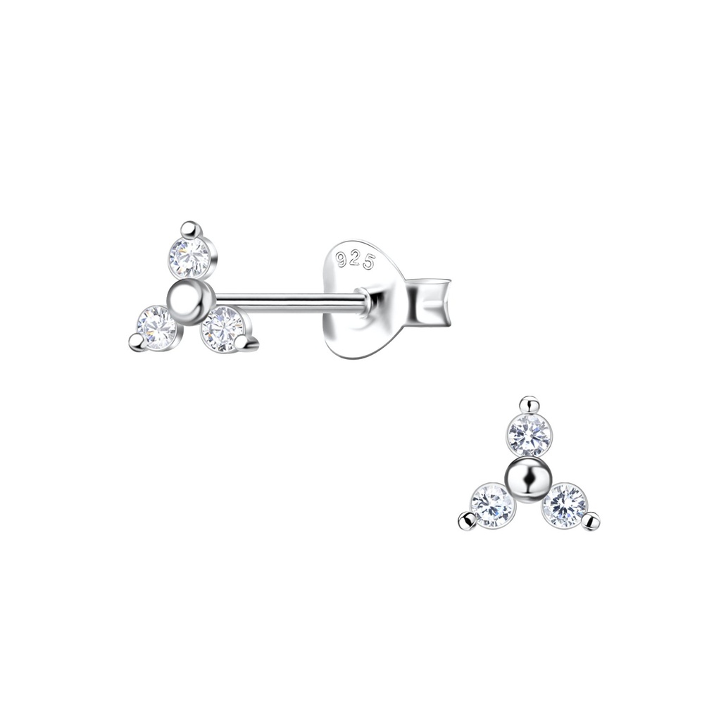 Puces d'oreilles triangle en argent