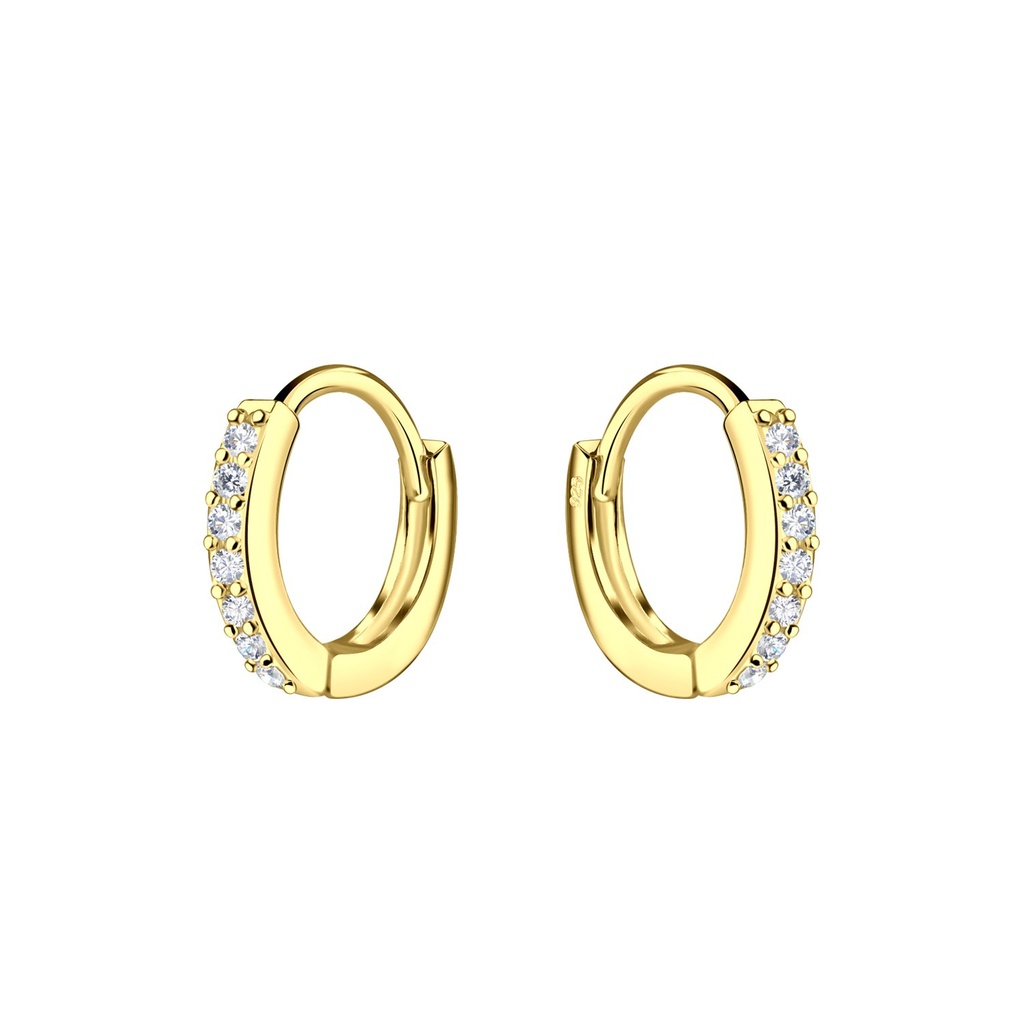 11mm Silver Huggie Earrings
