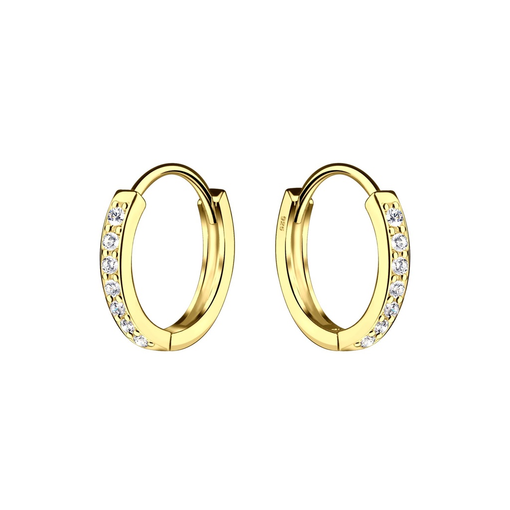 13mm Silver Huggie Earrings