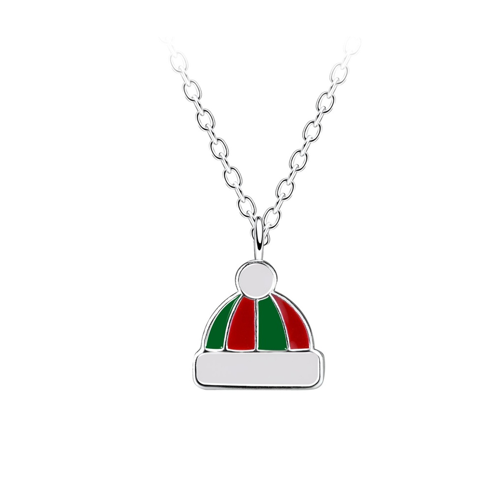 [10030868] Silver Hat Necklace