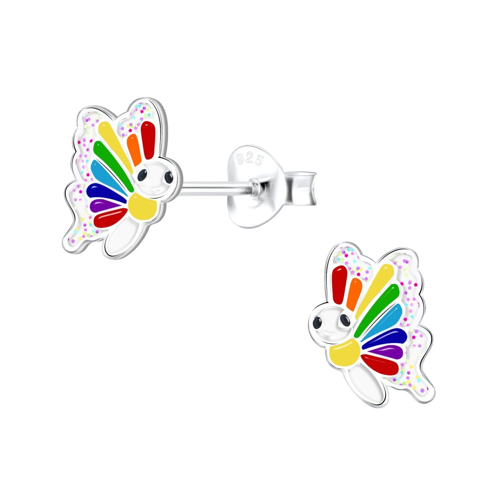 Silver Butterfly Stud Earrings
