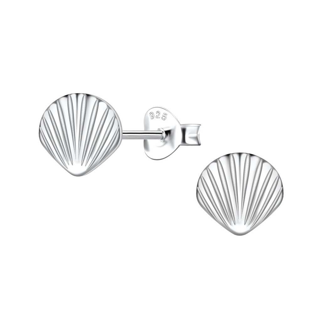 Puces d'oreilles coquillage en argent