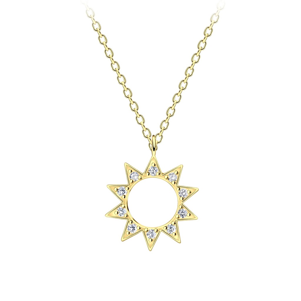 Collier soleil en argent