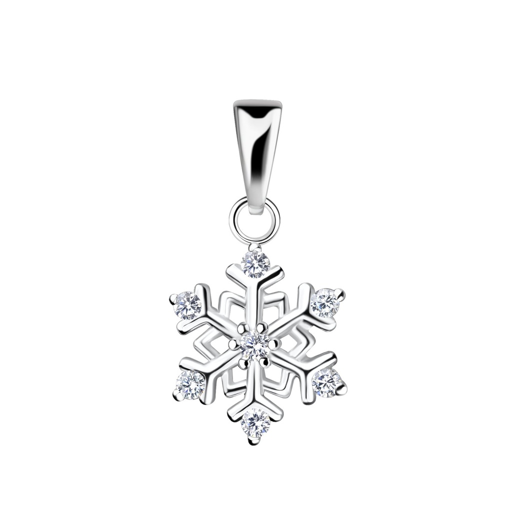 [10033326] Pendentif flocon de neige en argent