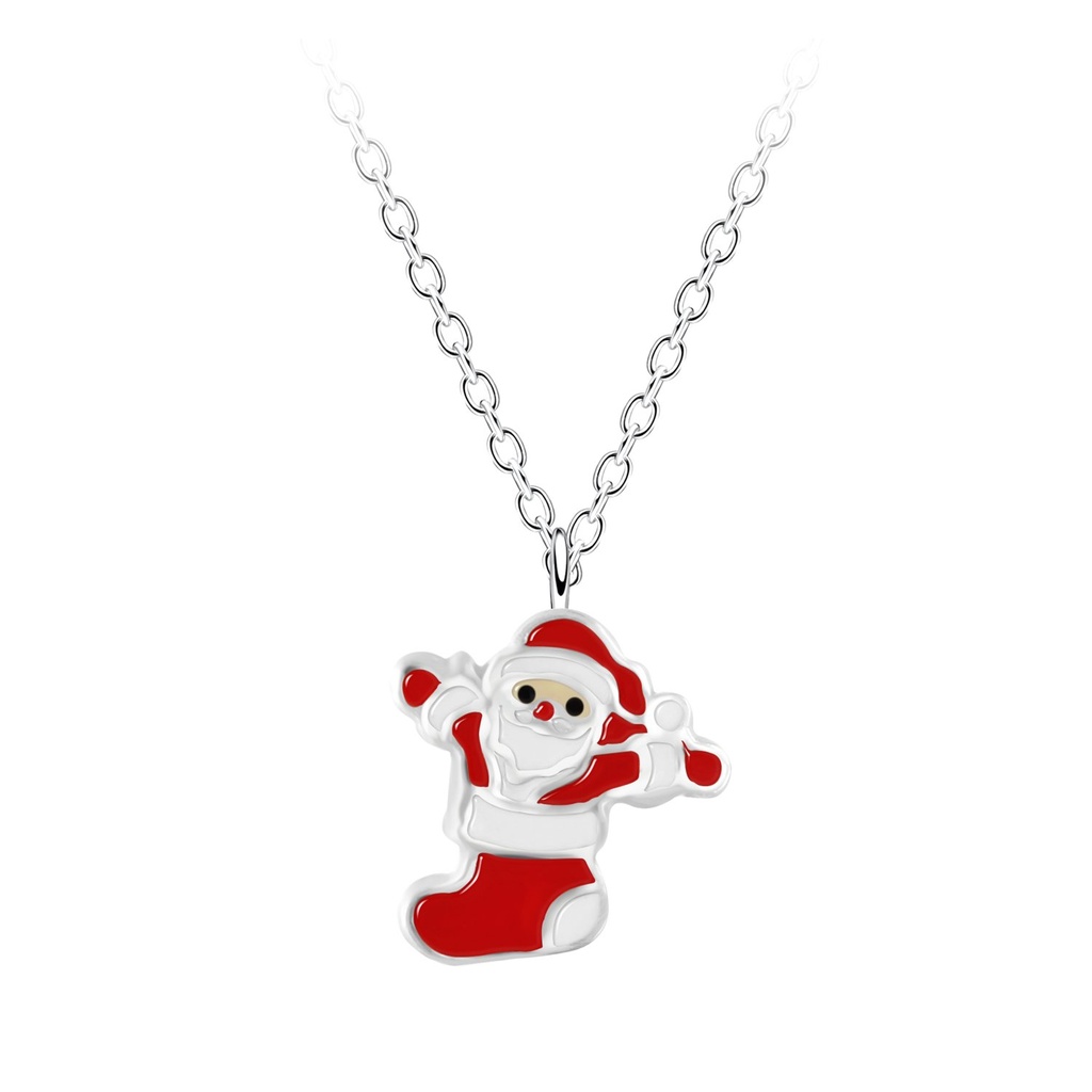 Collier père Noël en argent