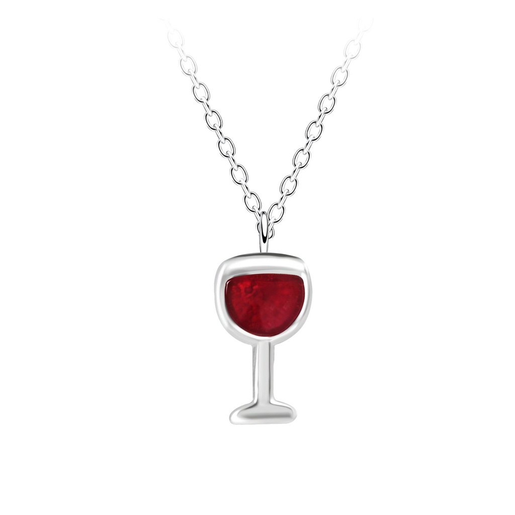 Collier en argent verre