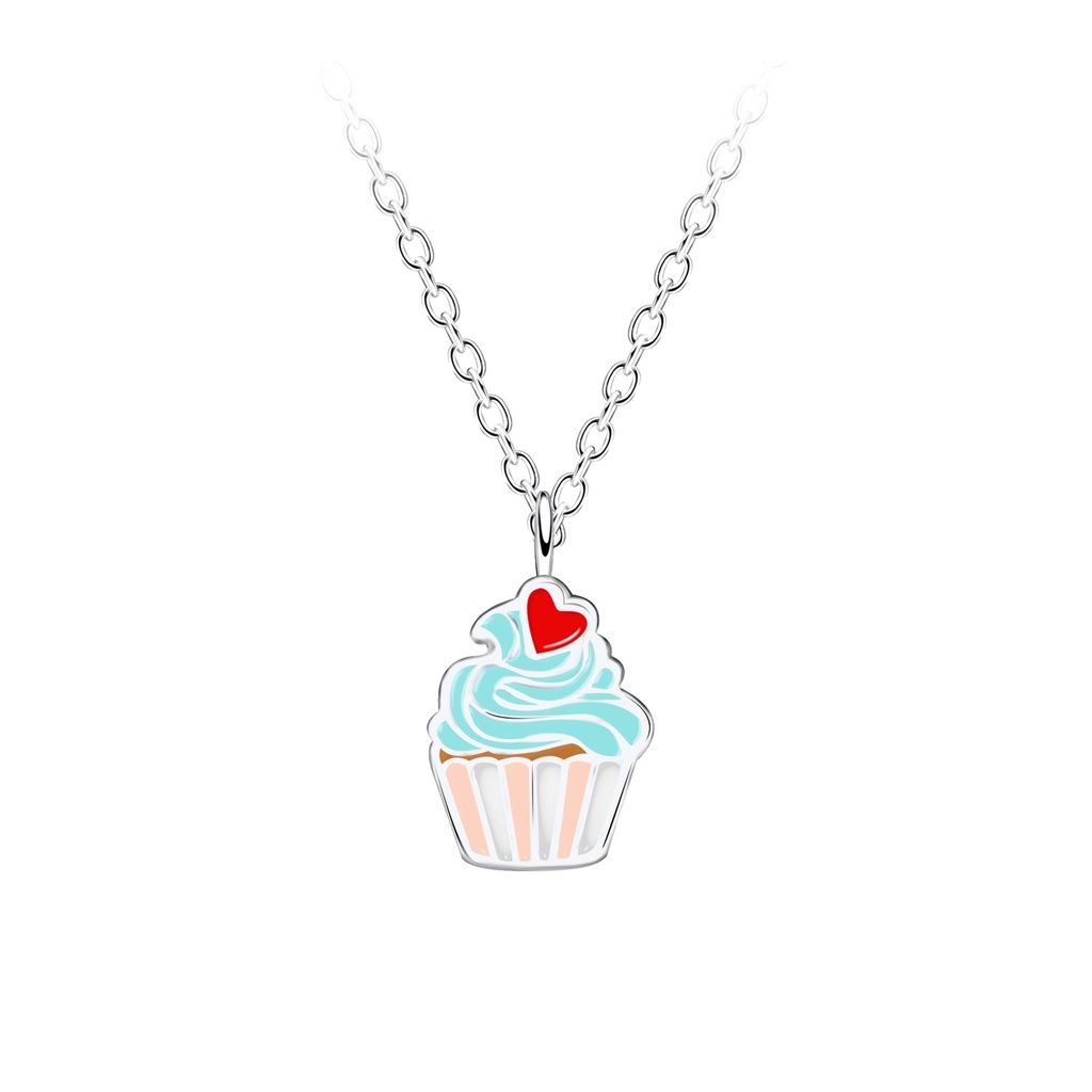 Collier cupcake en argent