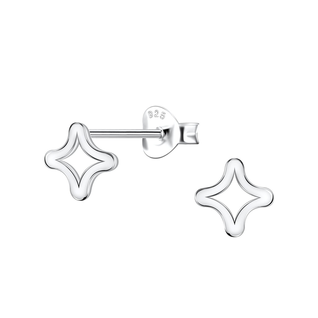 Silver Star Stud Earrings