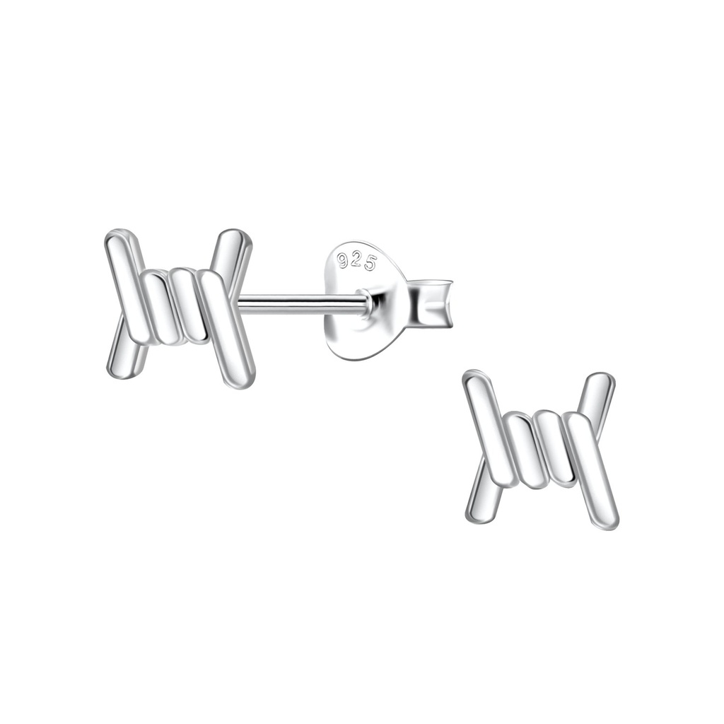 Puces d'oreilles nœud en argent