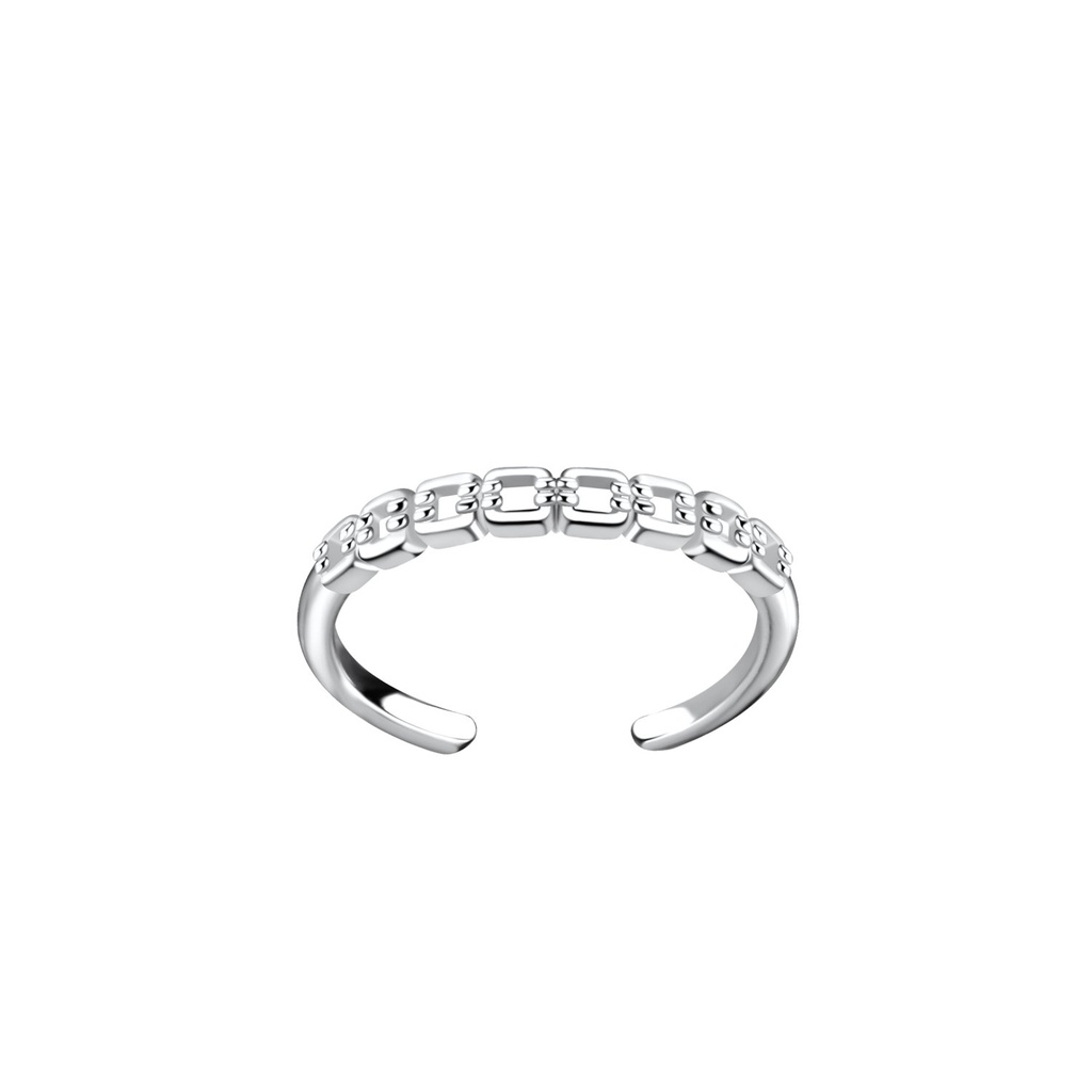 [10033240] Silver Link Chain Toe Ring
