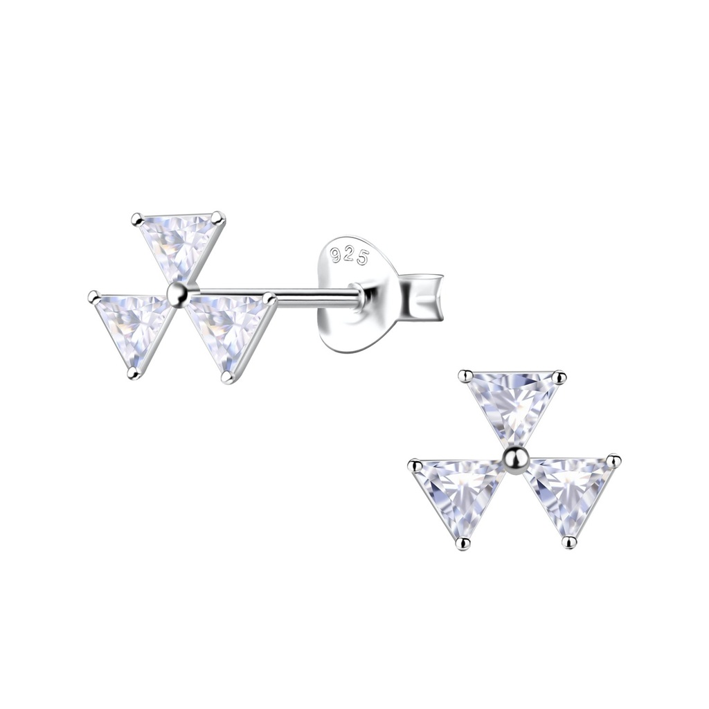 Puces d'oreilles triangle en argent