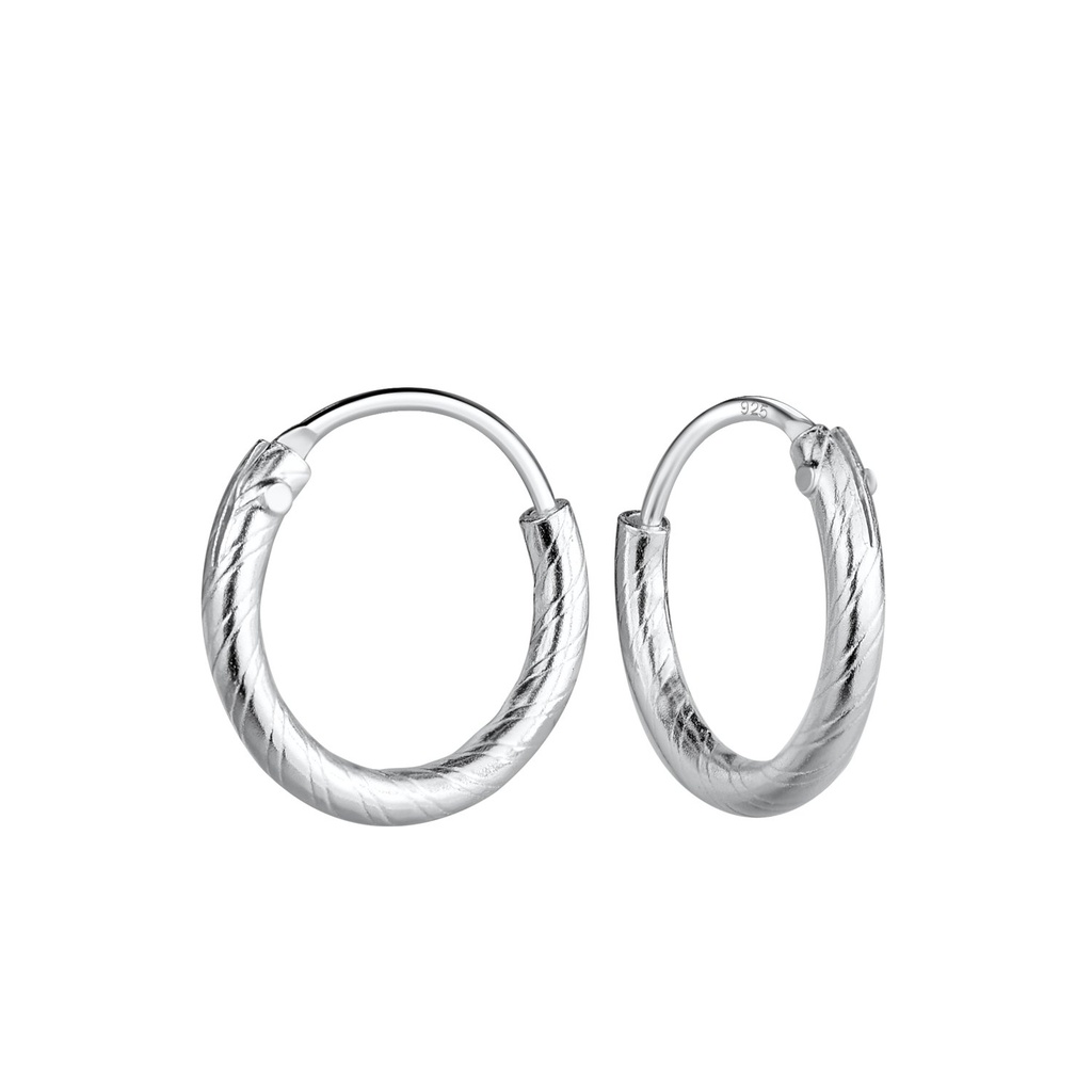 Créoles torsadées en argent 12 mm