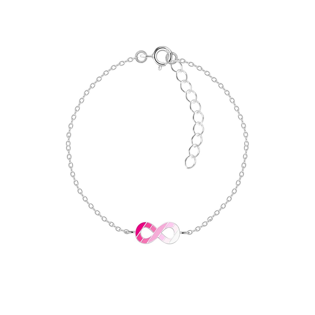 Bracelet infini arc-en-ciel en argent