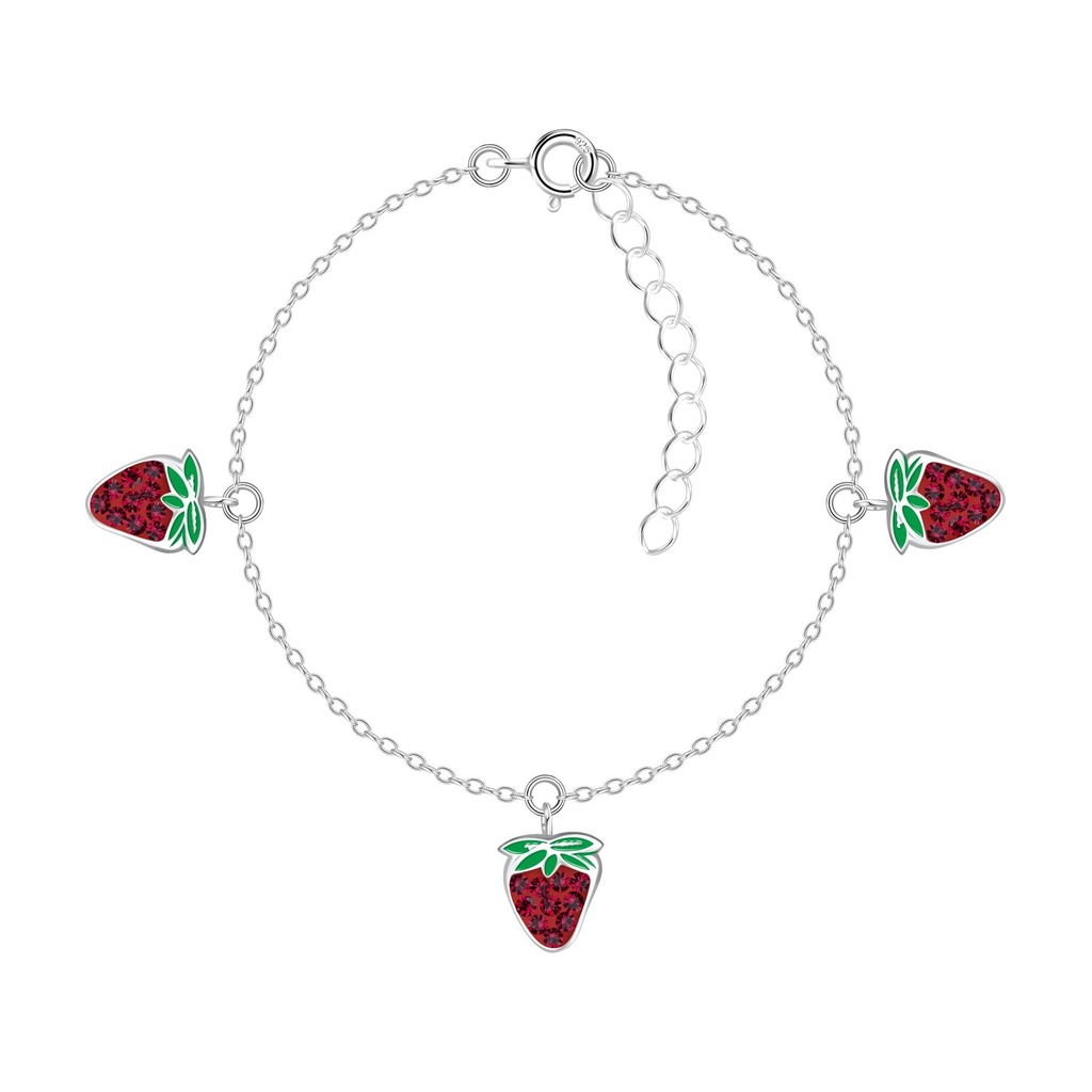 Bracelet fraise en argent