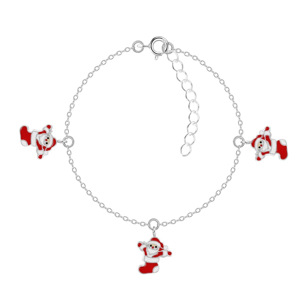 Bracelet père Noël en argent