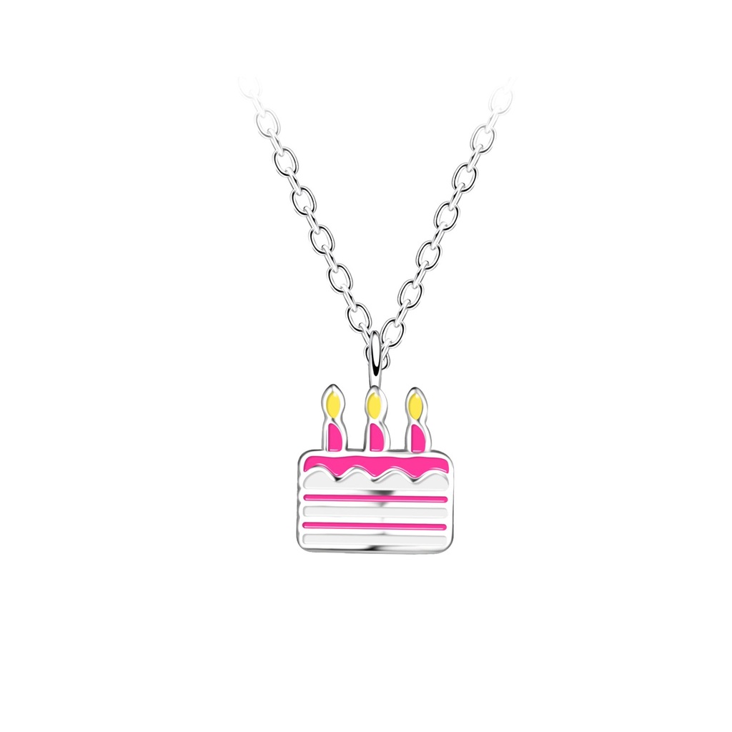 Silver Cake Necklace