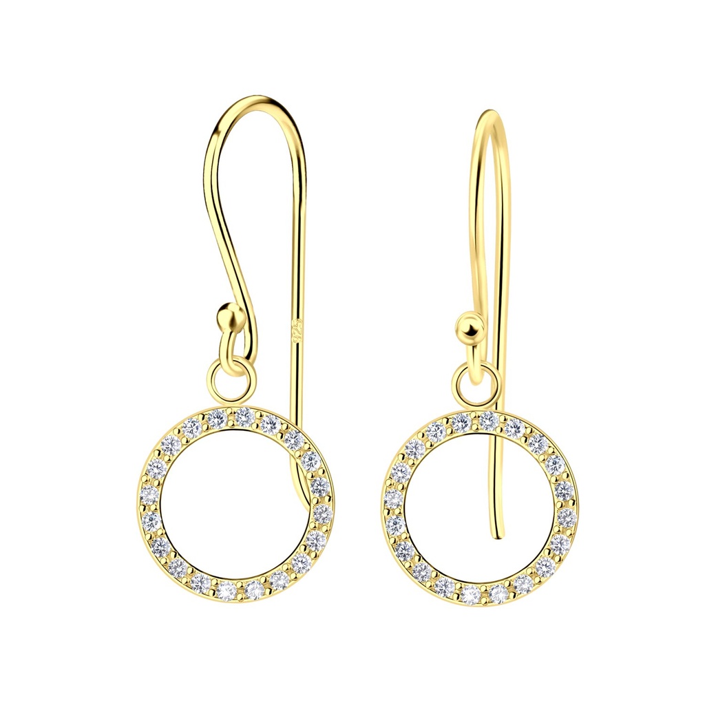 [10032903] Silver Circle Earrings
