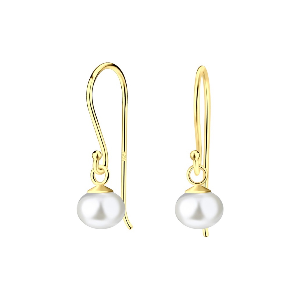 [10032330] 6mm Fresh Water Pearl Silver Earrings