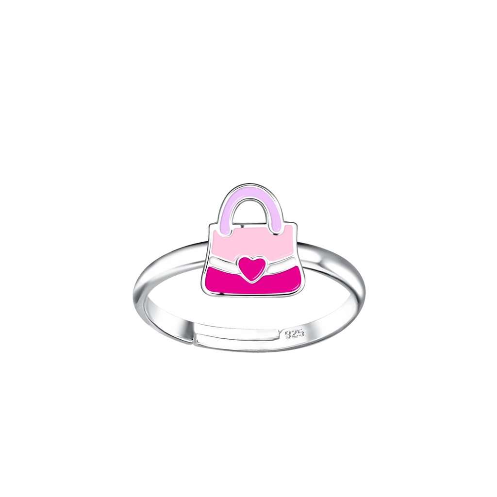 [10031810] Silver Bag Adjustable Ring