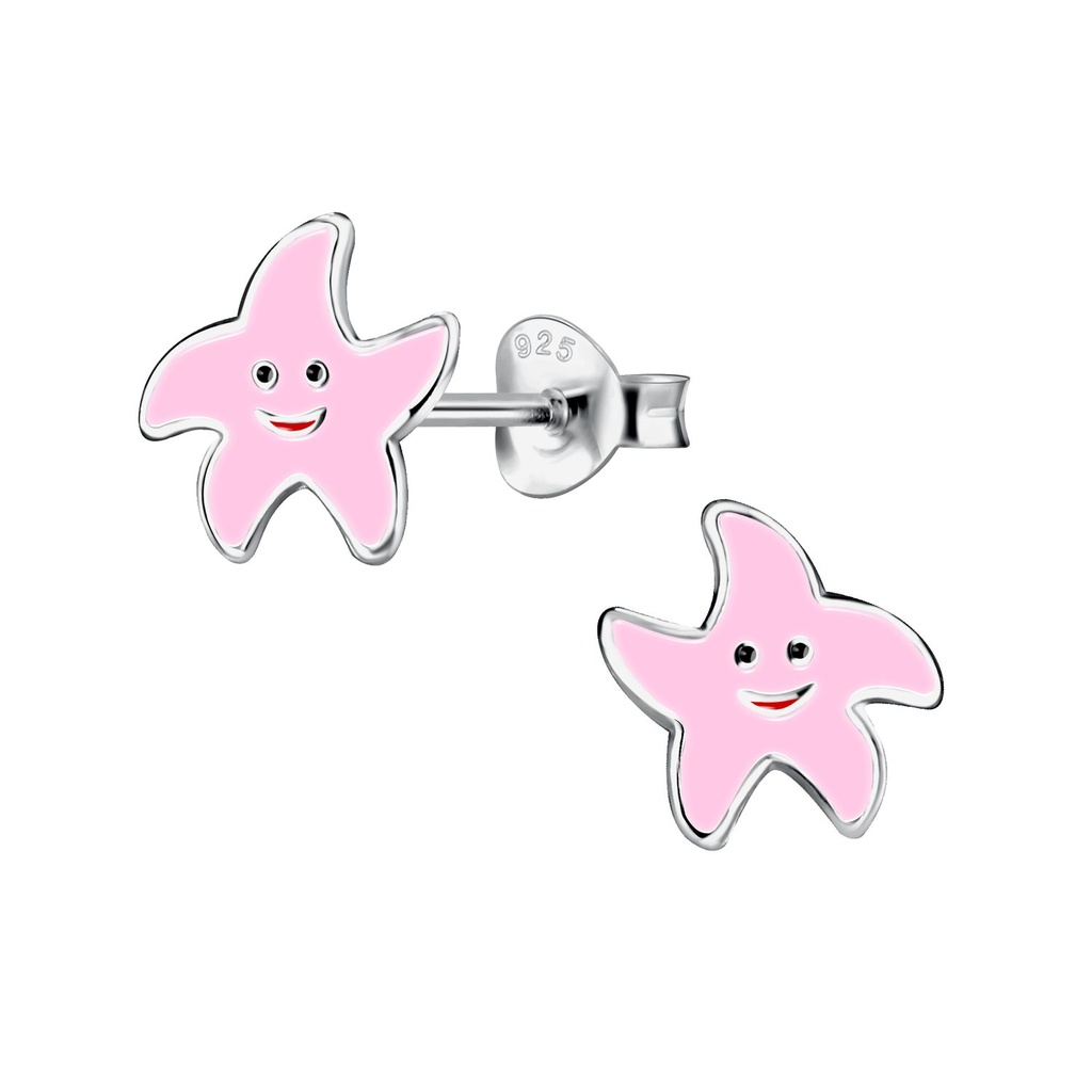 Silver Starfish Stud Earrings