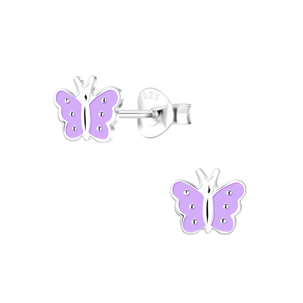 [10032254] Puces d'oreilles papillon en argent