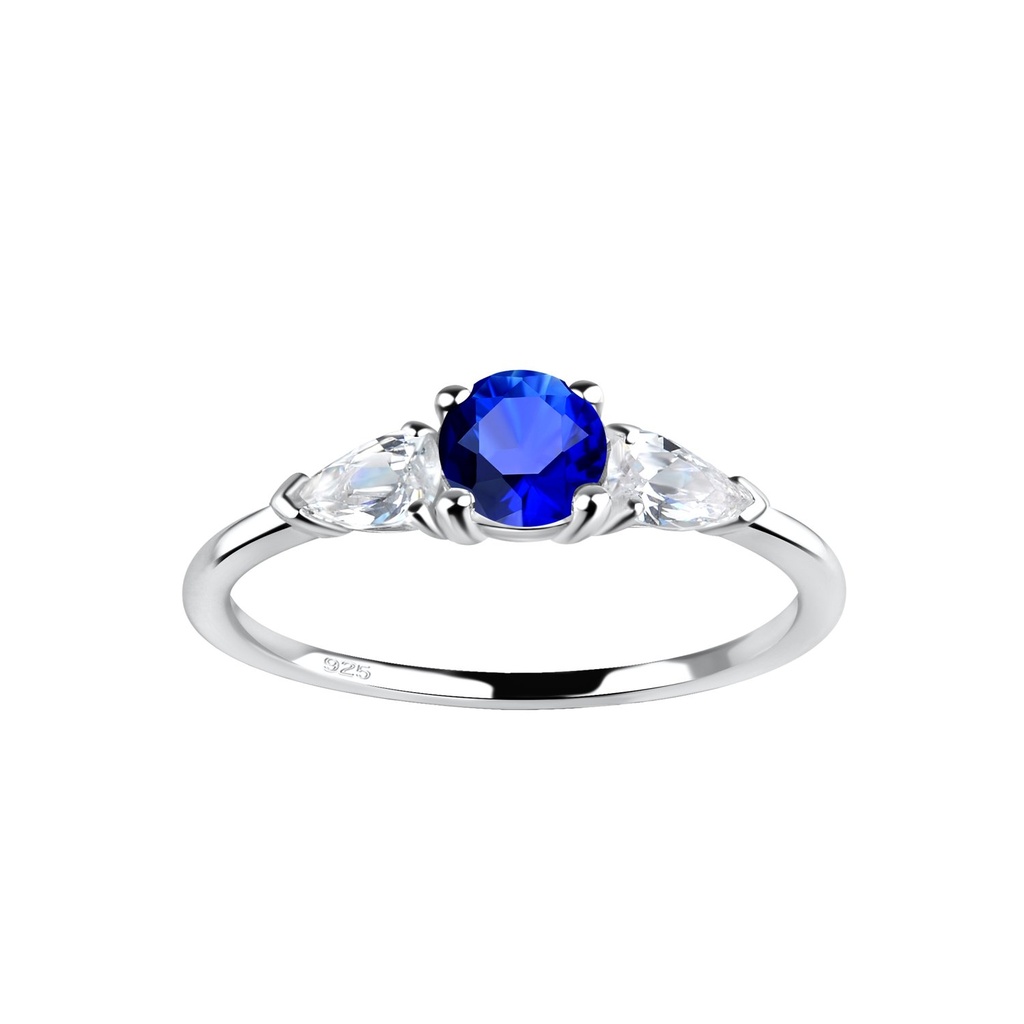 Bague trois pierres en argent