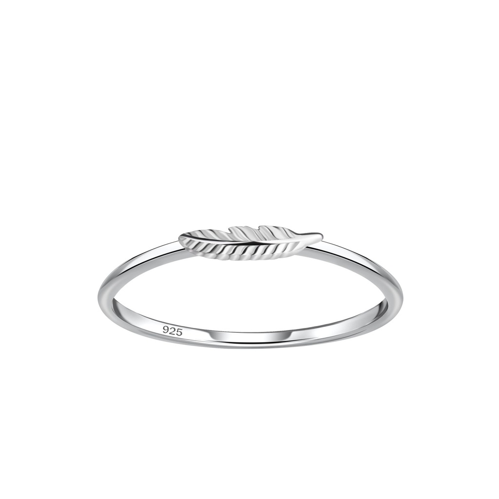 [10033140] Bague feuille en argent (EU 52 / US 6)