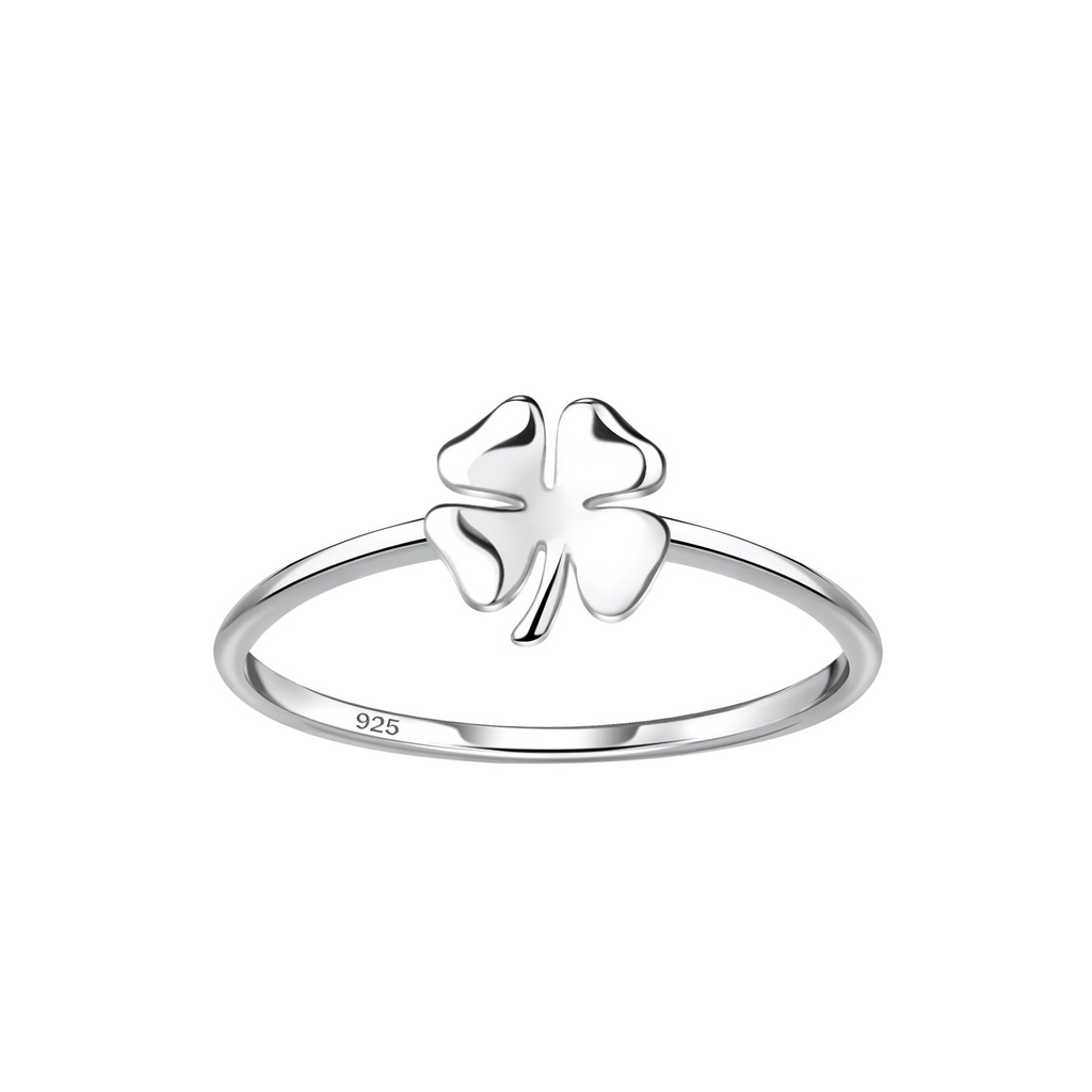 Bague trèfle en argent