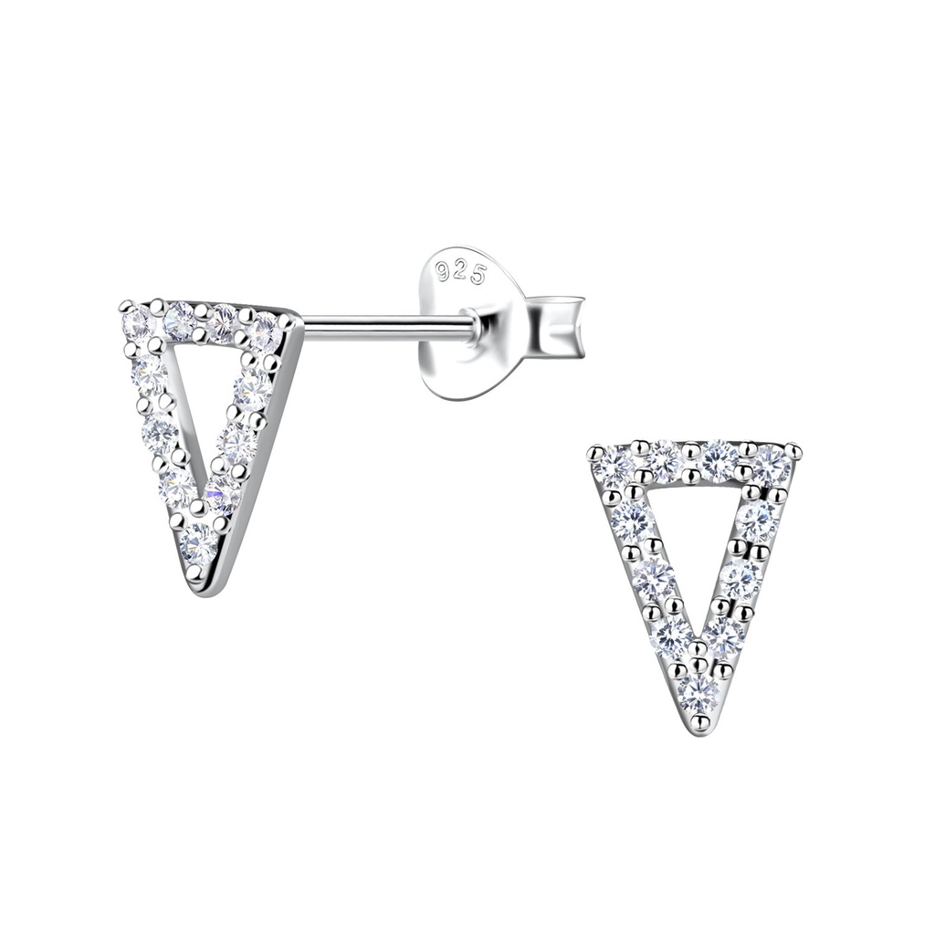 Puces d'oreilles triangle en argent