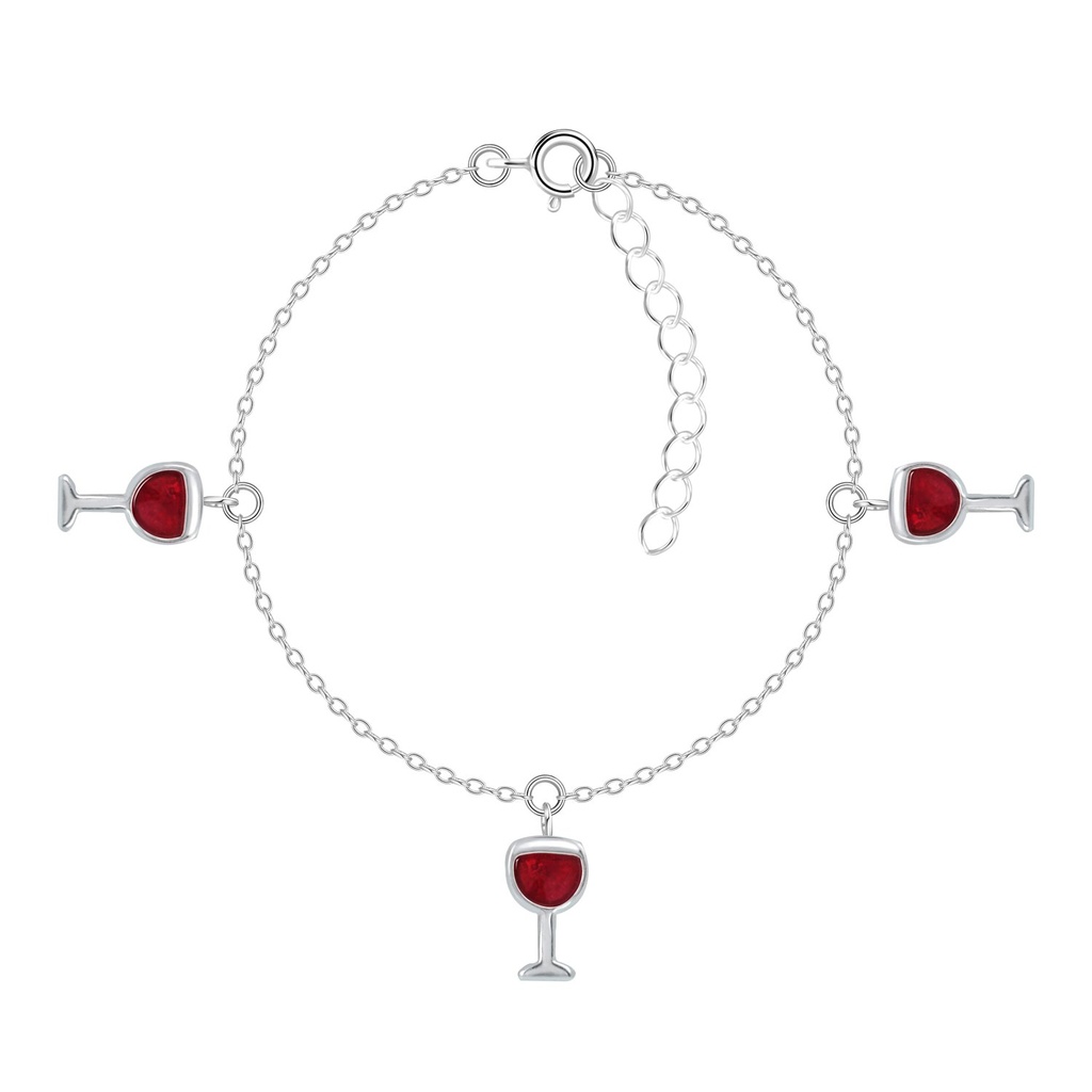 Silver Glass Bracelet
