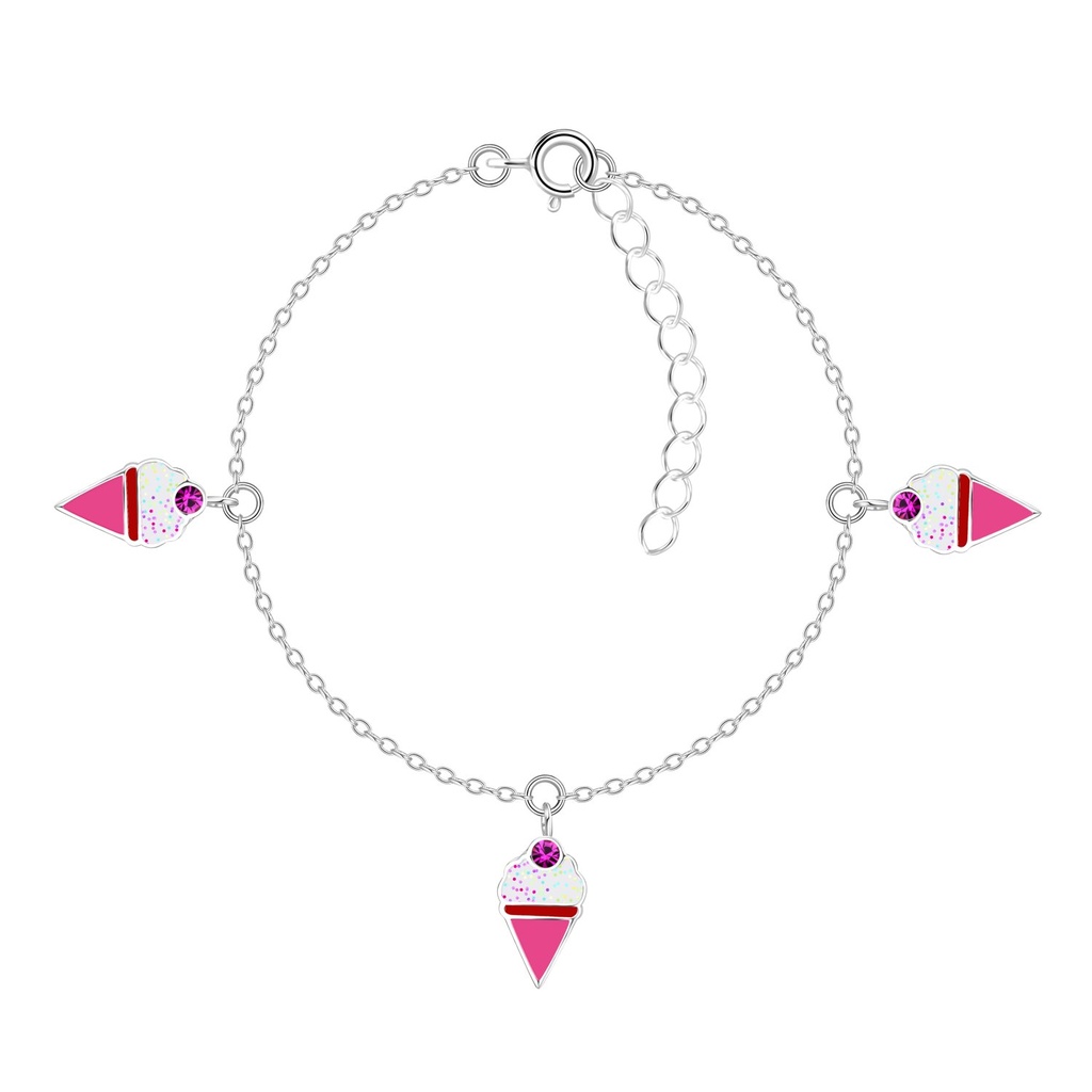 [10030863] Silver Ice Cream Bracelet
