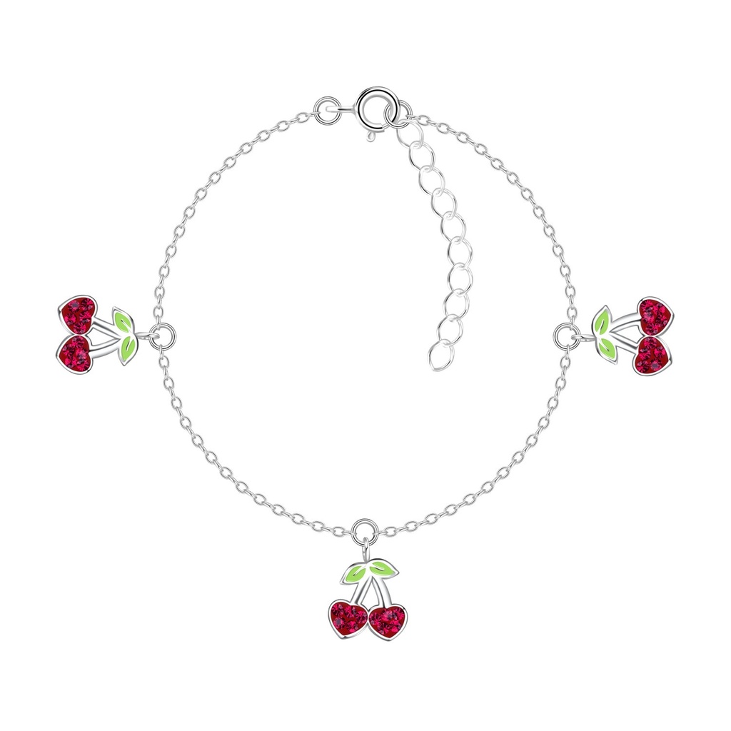 Bracelet cerise en argent