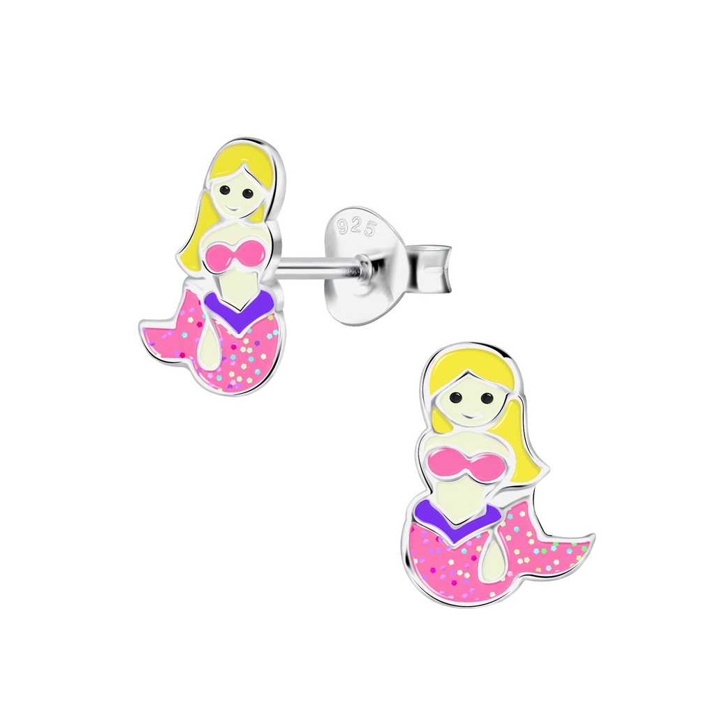 [10031041] Puces d'oreilles sirène en argent