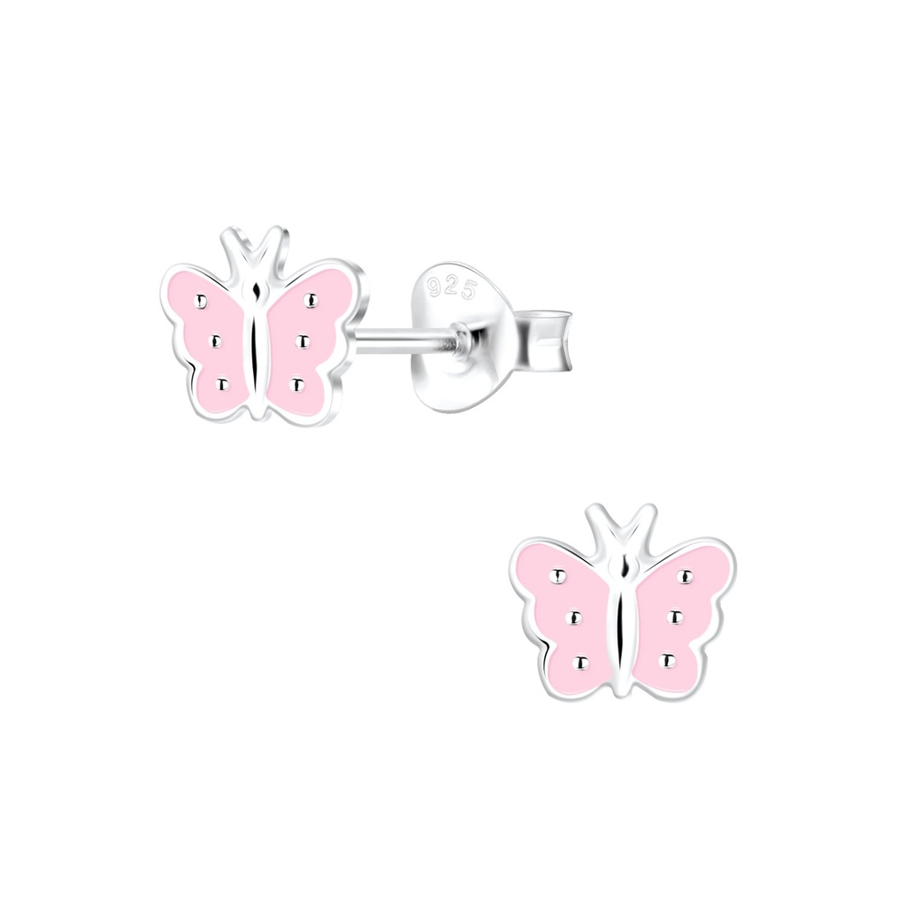 Silver Butterfly Stud Earrings