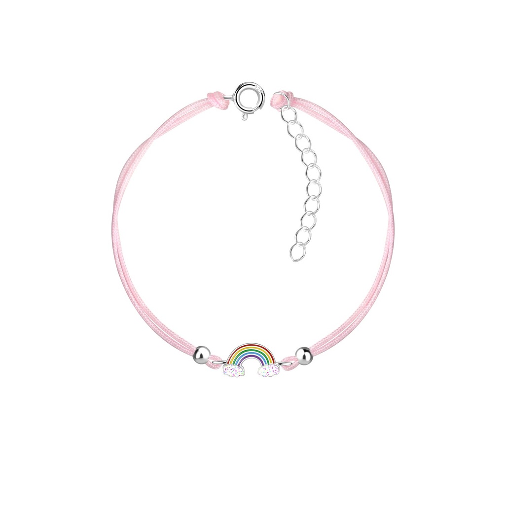 [10014120] Silver Rainbow Cord Bracelet