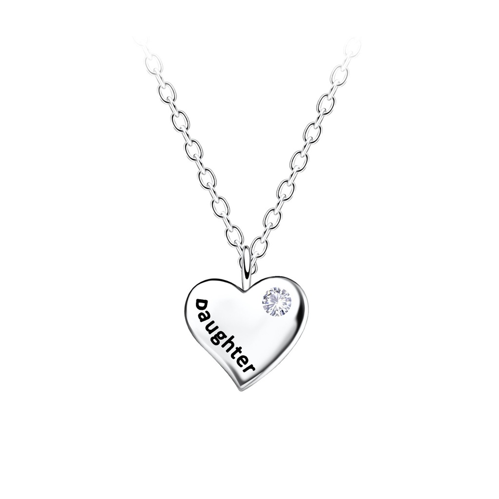 Collier cœur fille en argent
