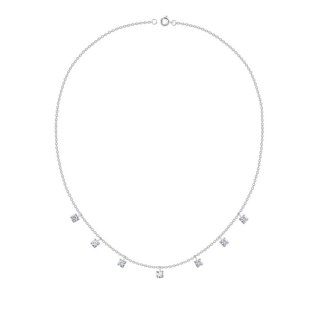 Collier en argent zircon rond 4 mm