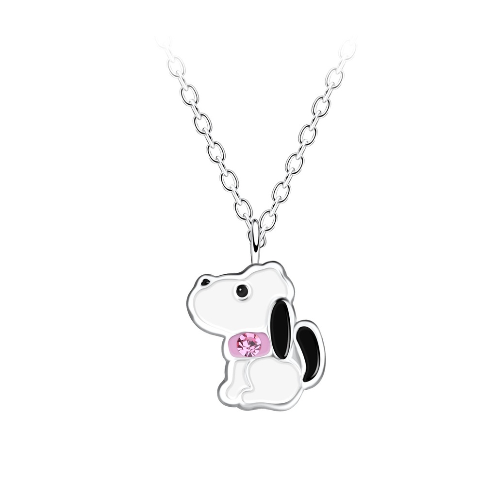 Collier beagle en argent