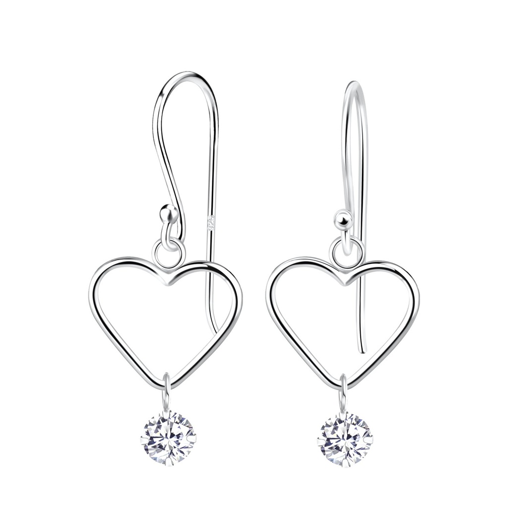 Silver Heart Earrings